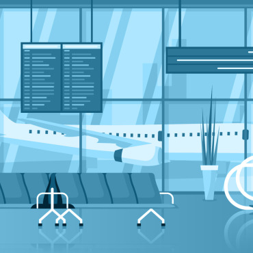 Airplane Terminal Illustrations Templates 126659