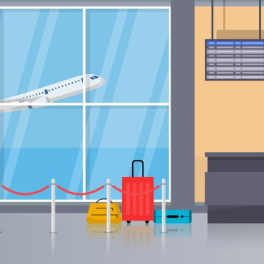Airplane Terminal Illustrations Templates 126668