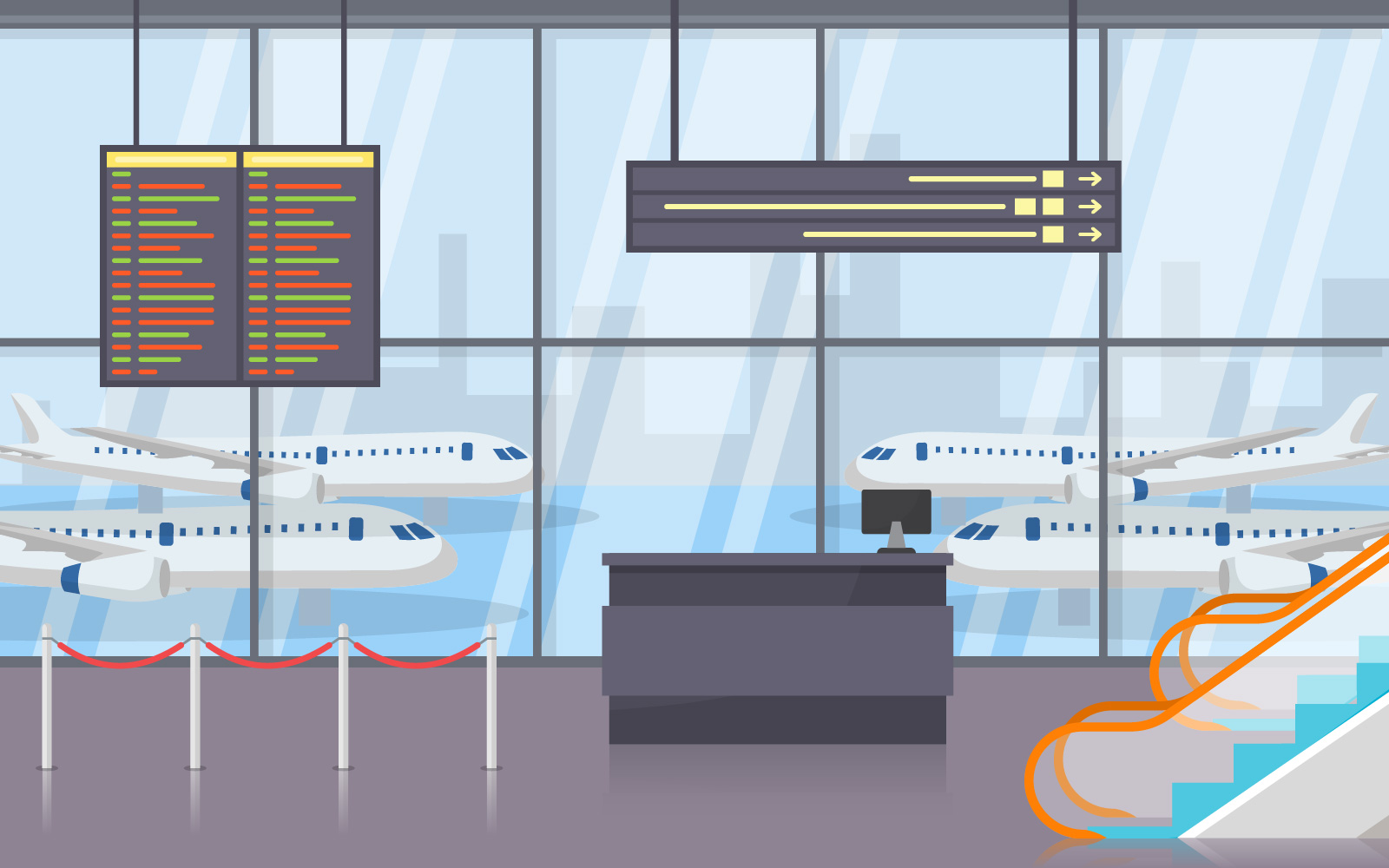 Airport Gate Interiror - Illustration