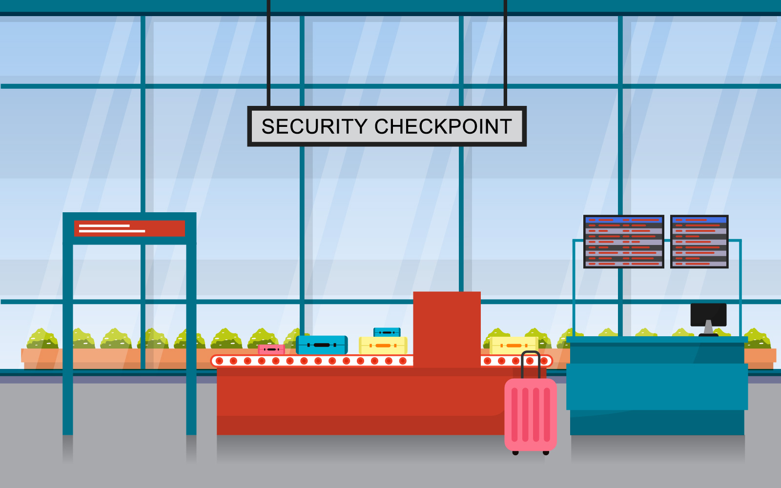 Conveyor Airport Gate - Illustration