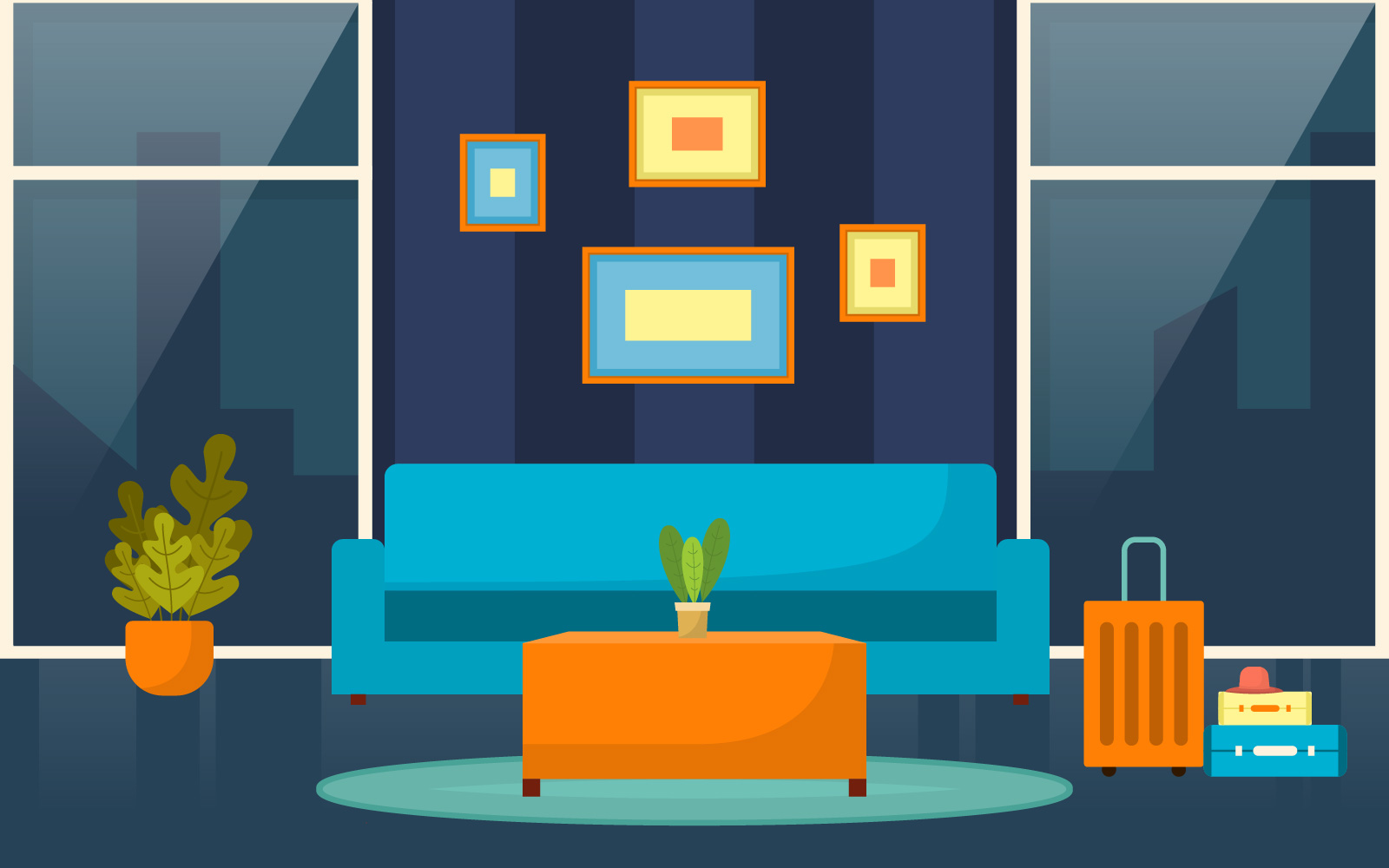 Interior Hotel Furniture - Illustration