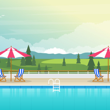 Outdoor Swimming Illustrations Templates 126684