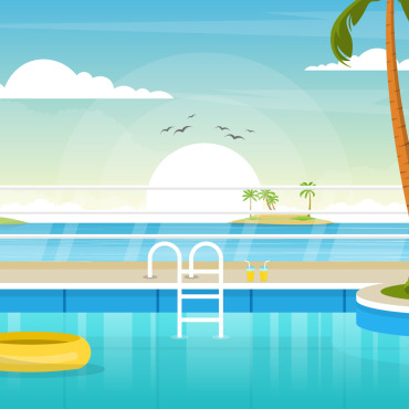 Outdoor Swimming Illustrations Templates 126688