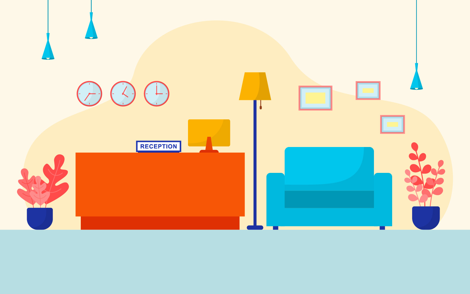 Hotel Room Furniture - Illustration