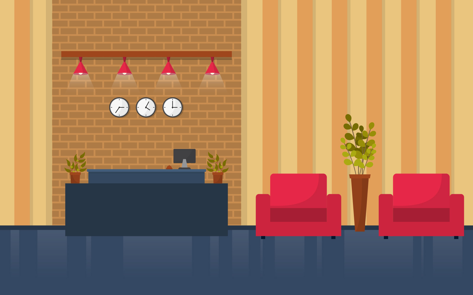 Hotel Furniture Interior - Illustration