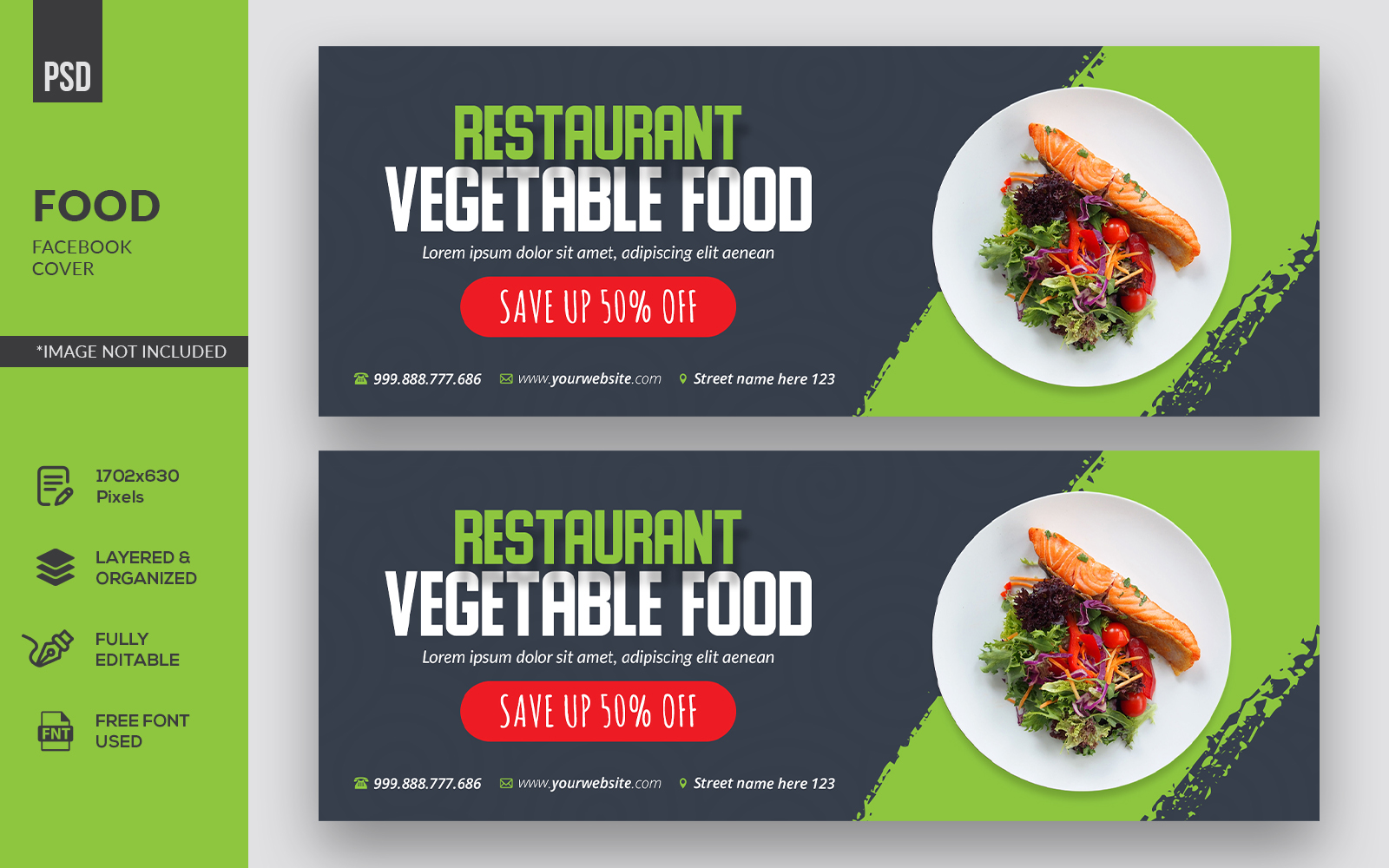 Food Facebook Cover Social Media Template