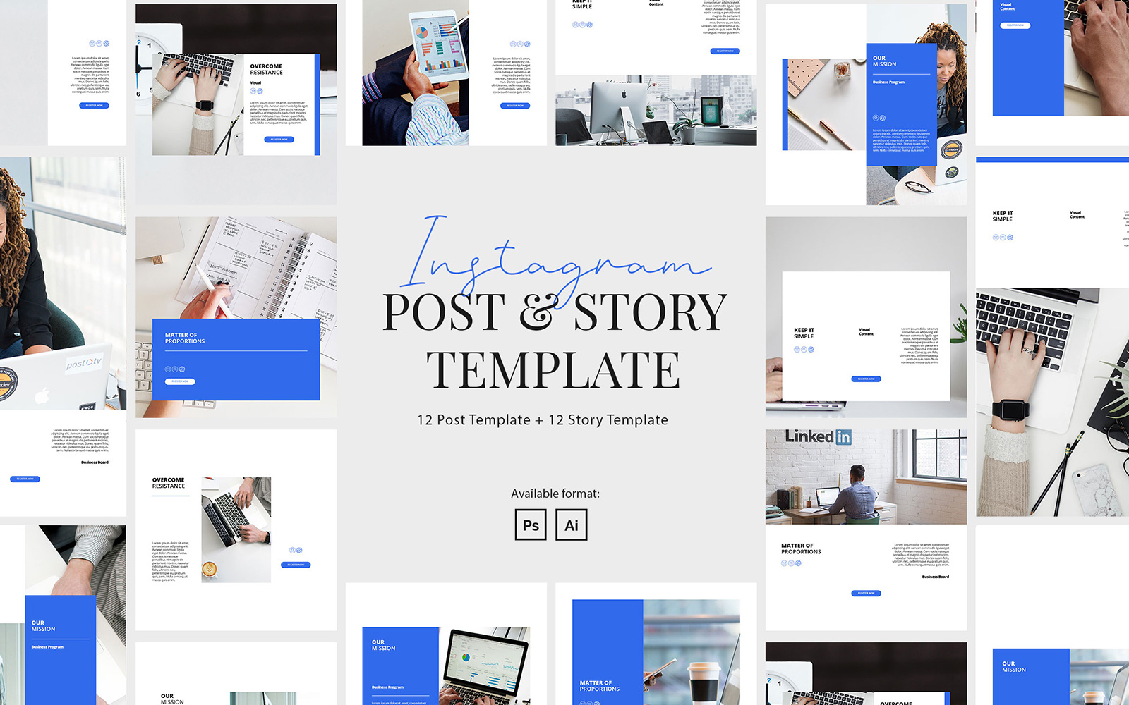 Elegant Business Instagram Post and Story Template for Social Media