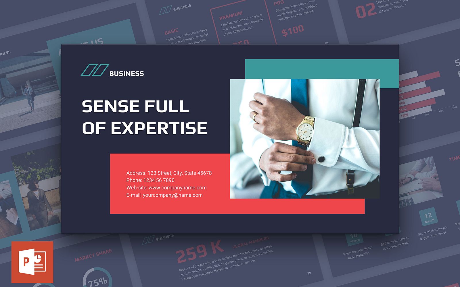 Business Consultant Presentation PowerPoint template