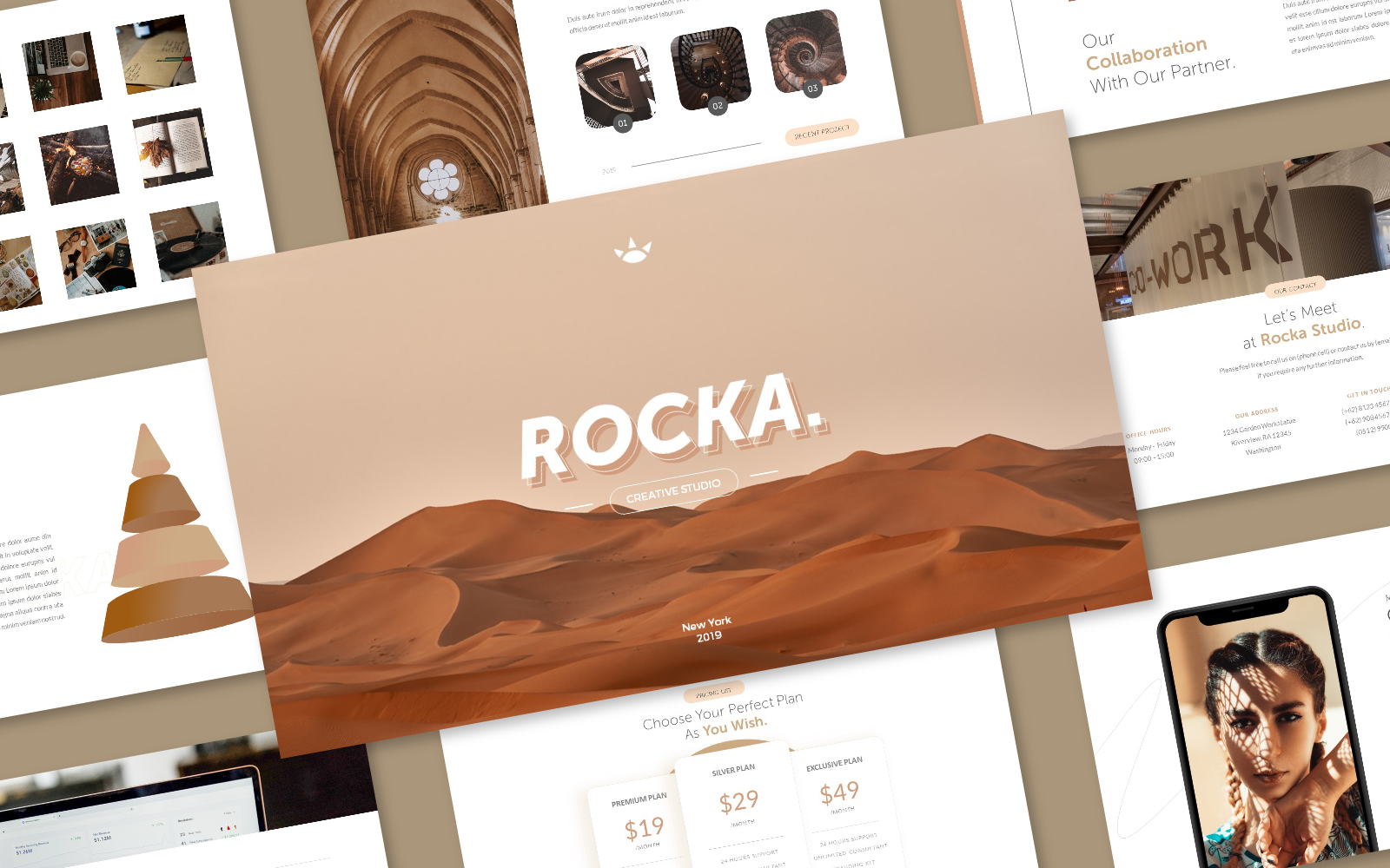 Rocka Creative Business PowerPoint template