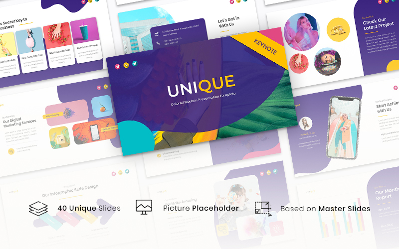 Unique - Colorful Modern - Keynote template