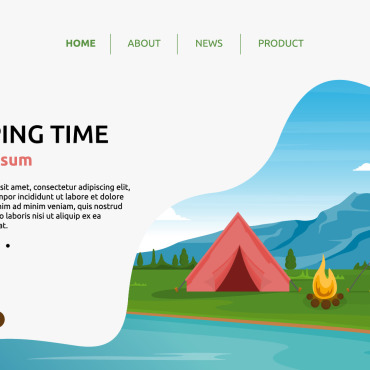 Adventure Lake Illustrations Templates 137682