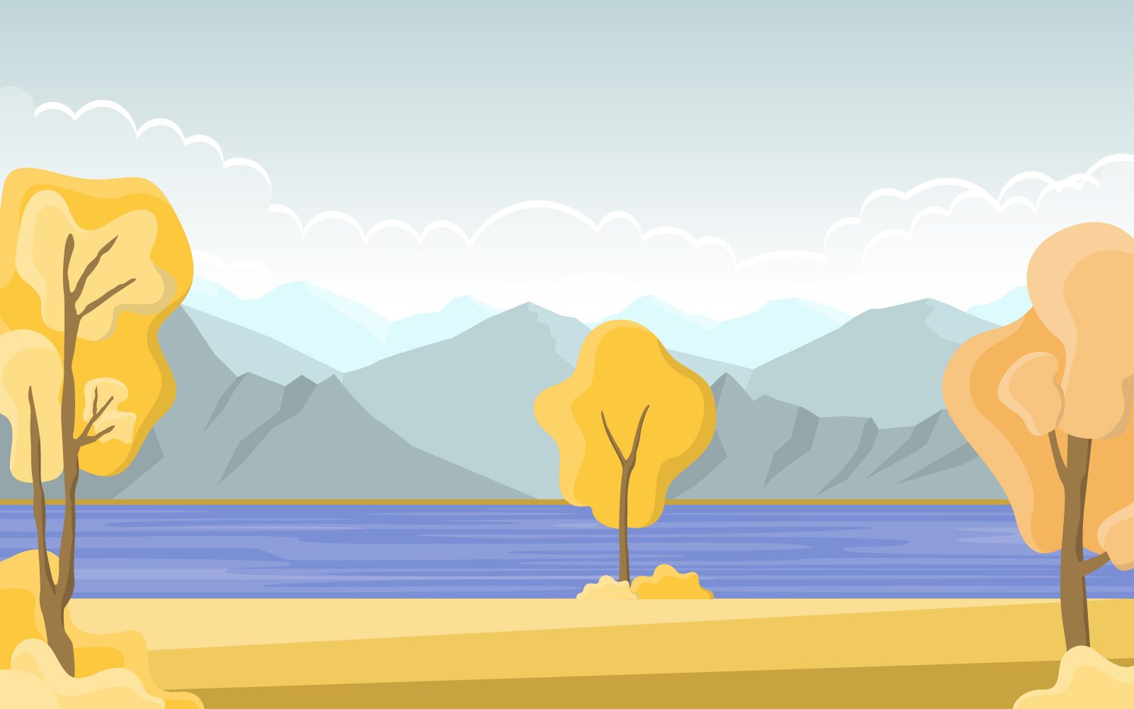 Golden Yellow Lake - Illustration