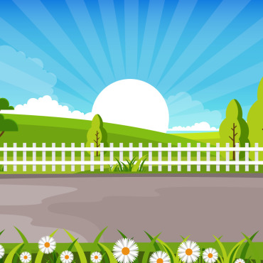 Sunrise Green Illustrations Templates 137739