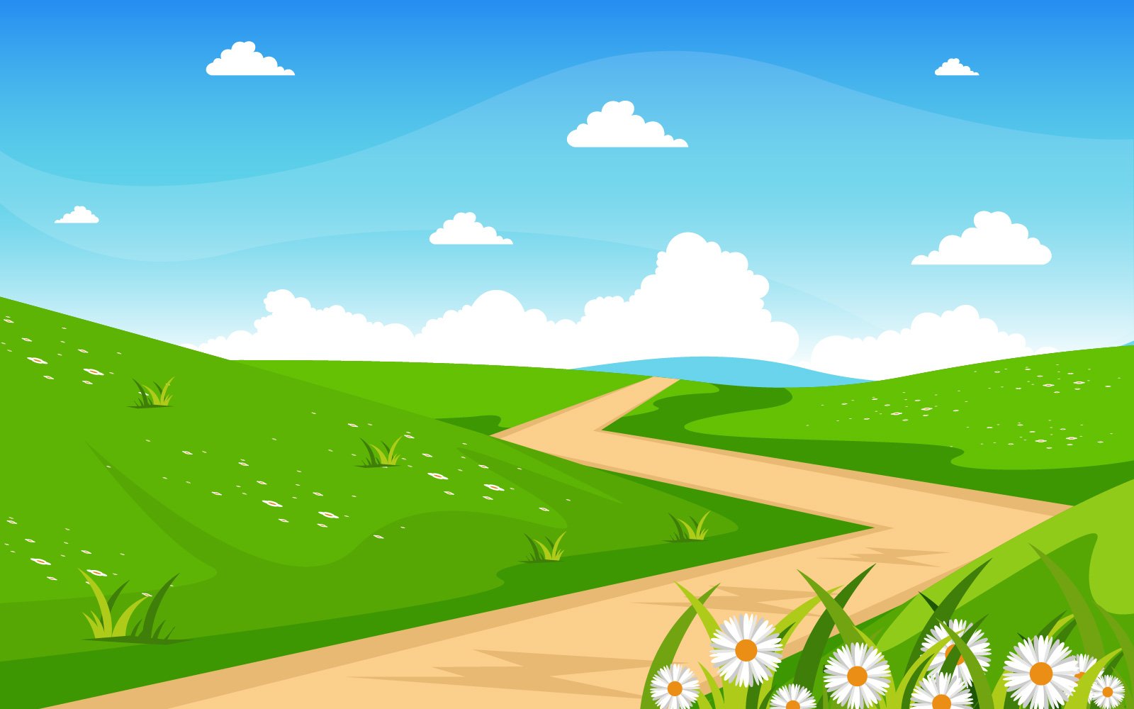 Nature Green Field - Illustration