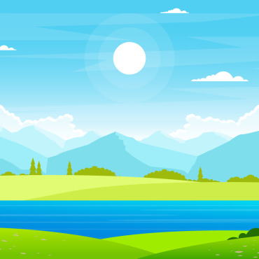 Lake Green Illustrations Templates 137748