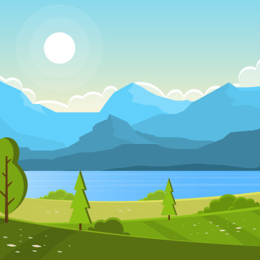 Lake Green Illustrations Templates 137751