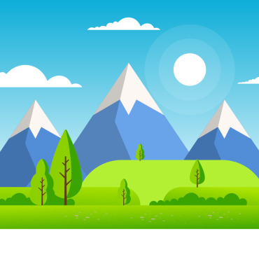 Mountain Green Illustrations Templates 137757