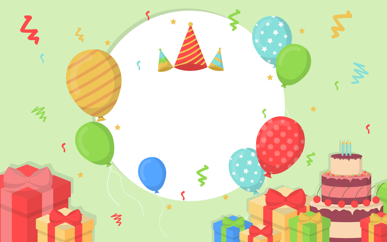 Party Birthday Banner Background