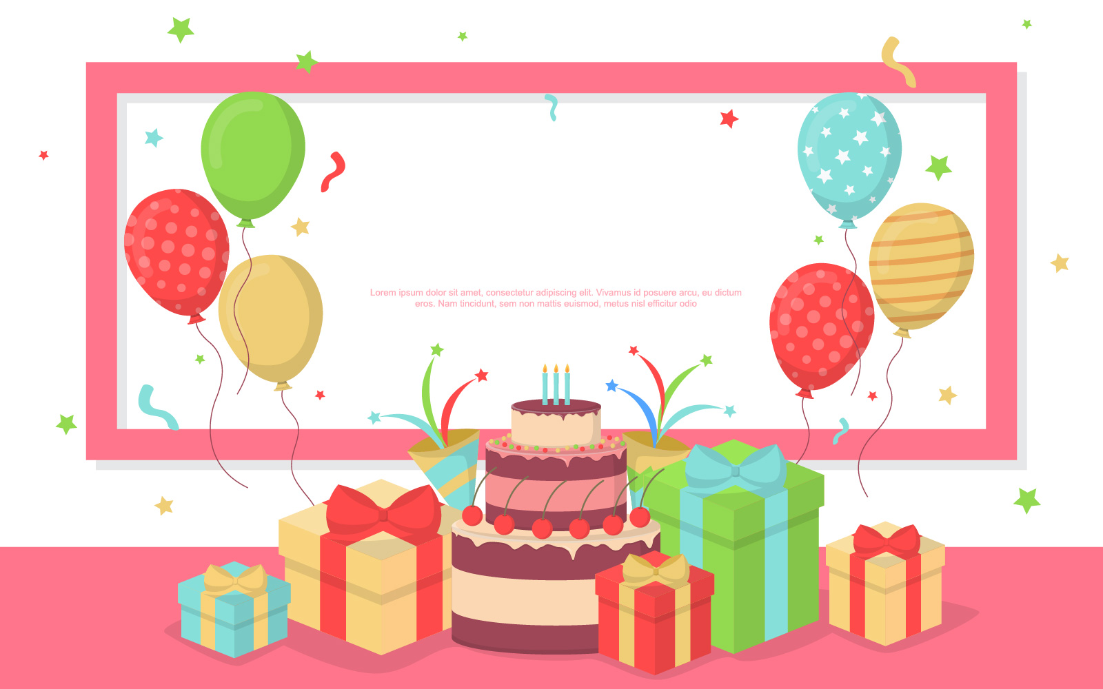 Cake Birthday Party Background