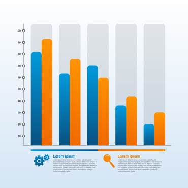 Decreased Graph Infographic Elements 137854