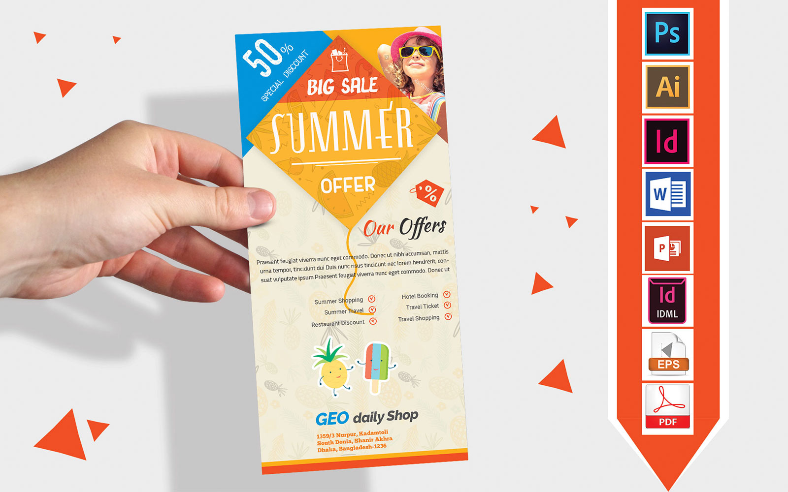 Rack Card | Summer Sale DL Flyer Vol-02 - Corporate Identity Template