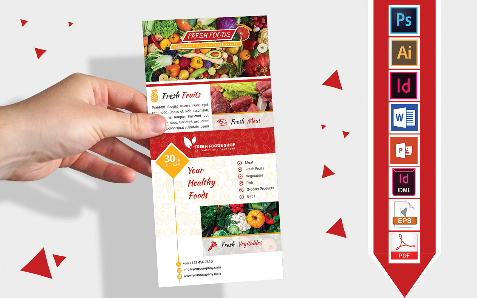Rack Card | Grocery Shop DL Flyer Vol-01 - Corporate Identity Template