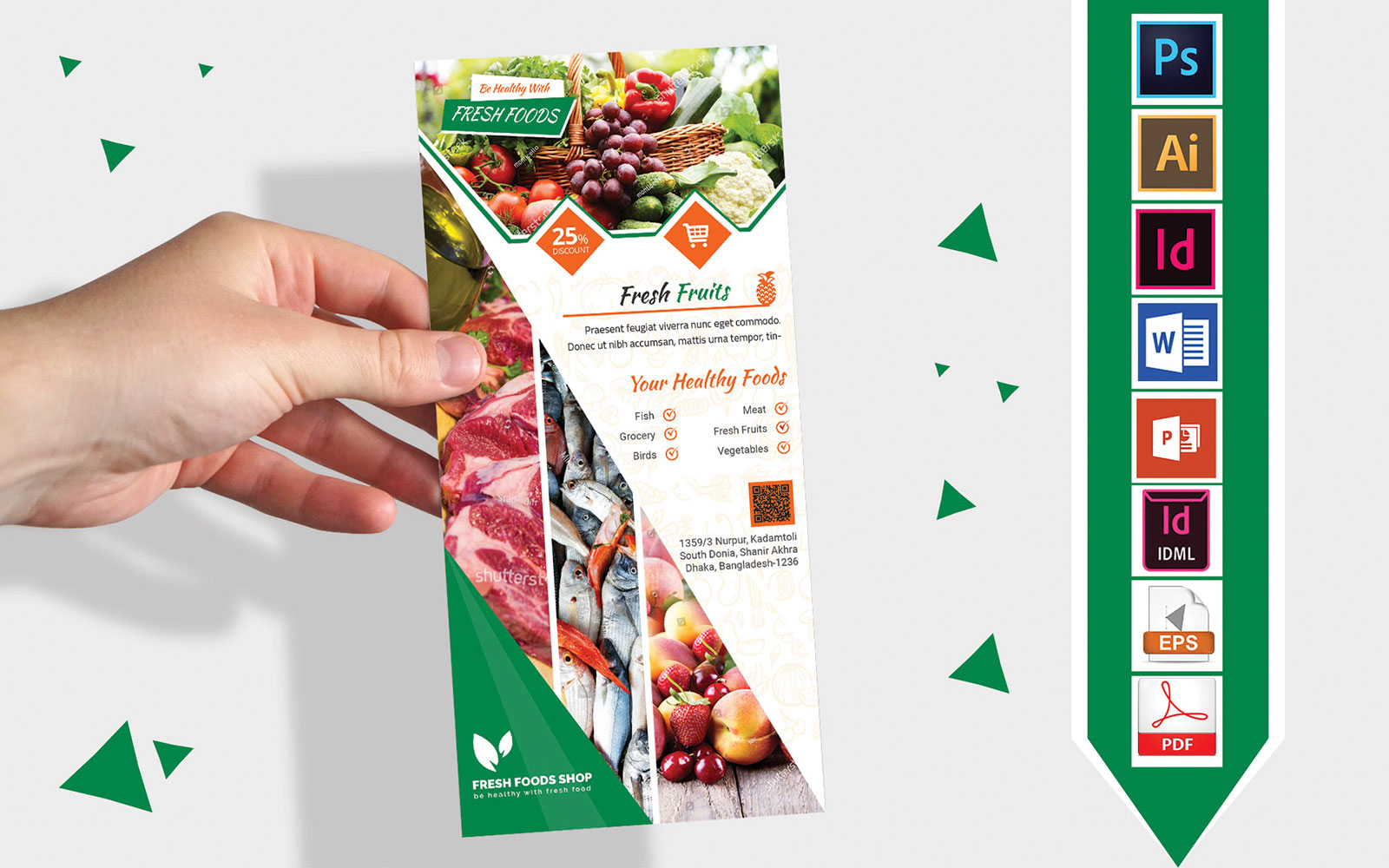 Rack Card | Grocery Shop DL Flyer Vol-02 - Corporate Identity Template