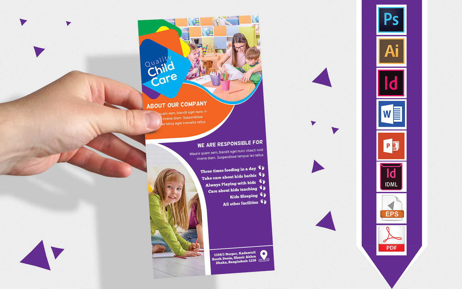 Rack Card | Baby Care DL Flyer Vol-01 - Corporate Identity Template