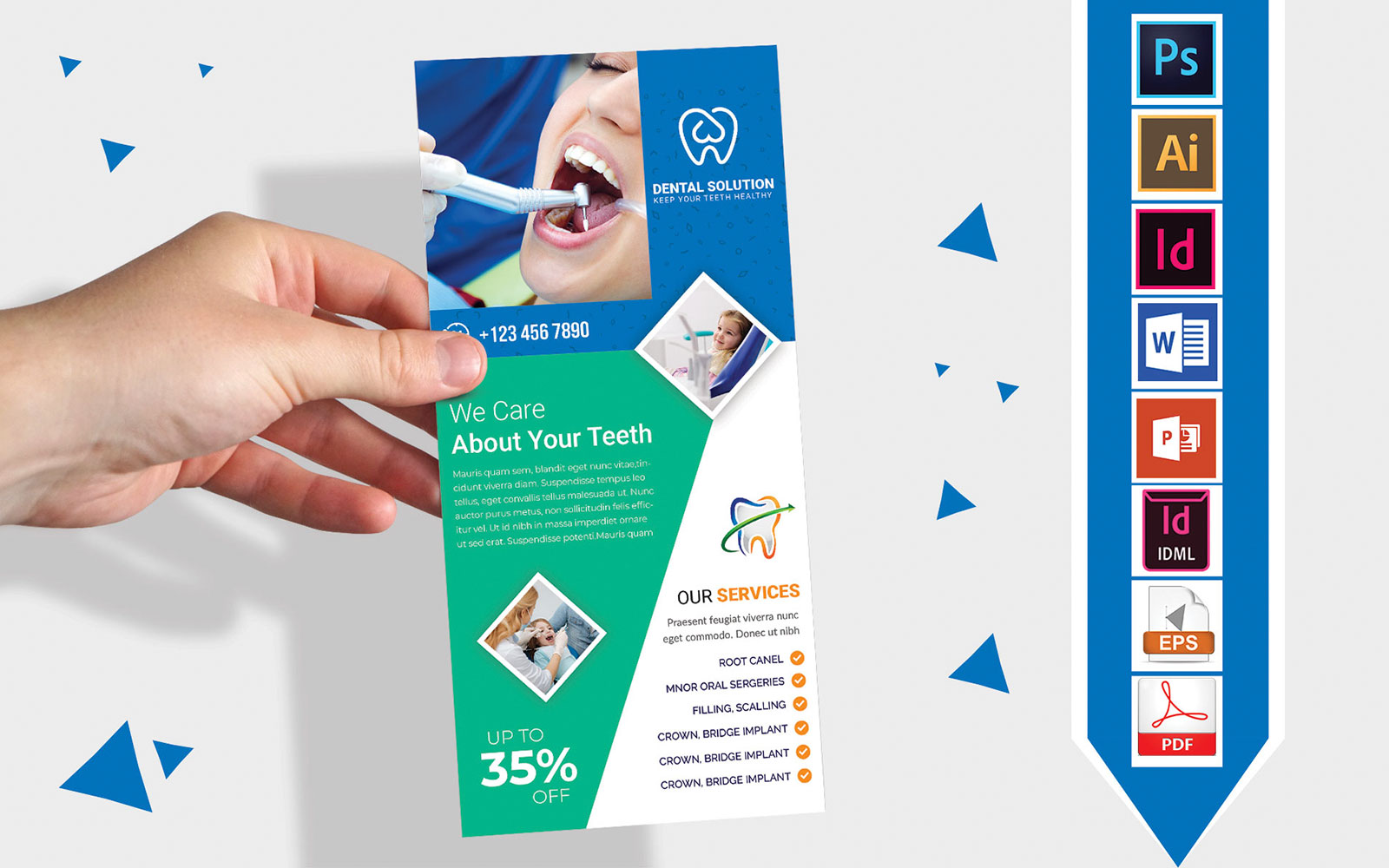 Rack Card | Dental DL Flyer Vol-03 - Corporate Identity Template