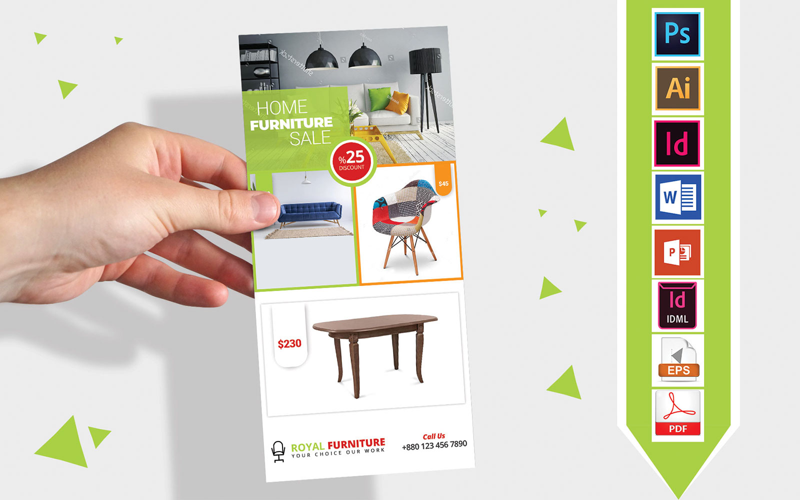 Rack Card | Furniture Shop DL Flyer Vol-01 - Corporate Identity Template