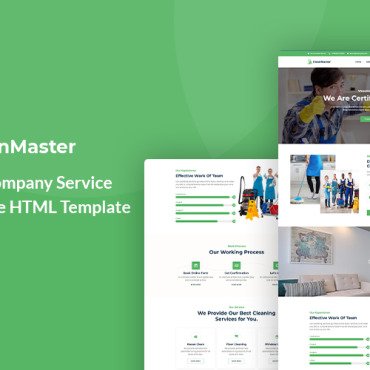 Cleaning Company Responsive Website Templates 137971
