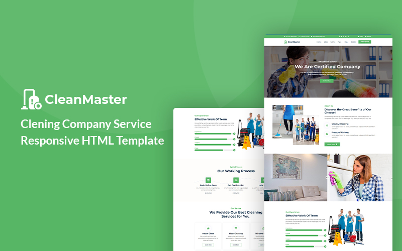 Cleanmaster - Cleaning Company Service HTML5 Website Template