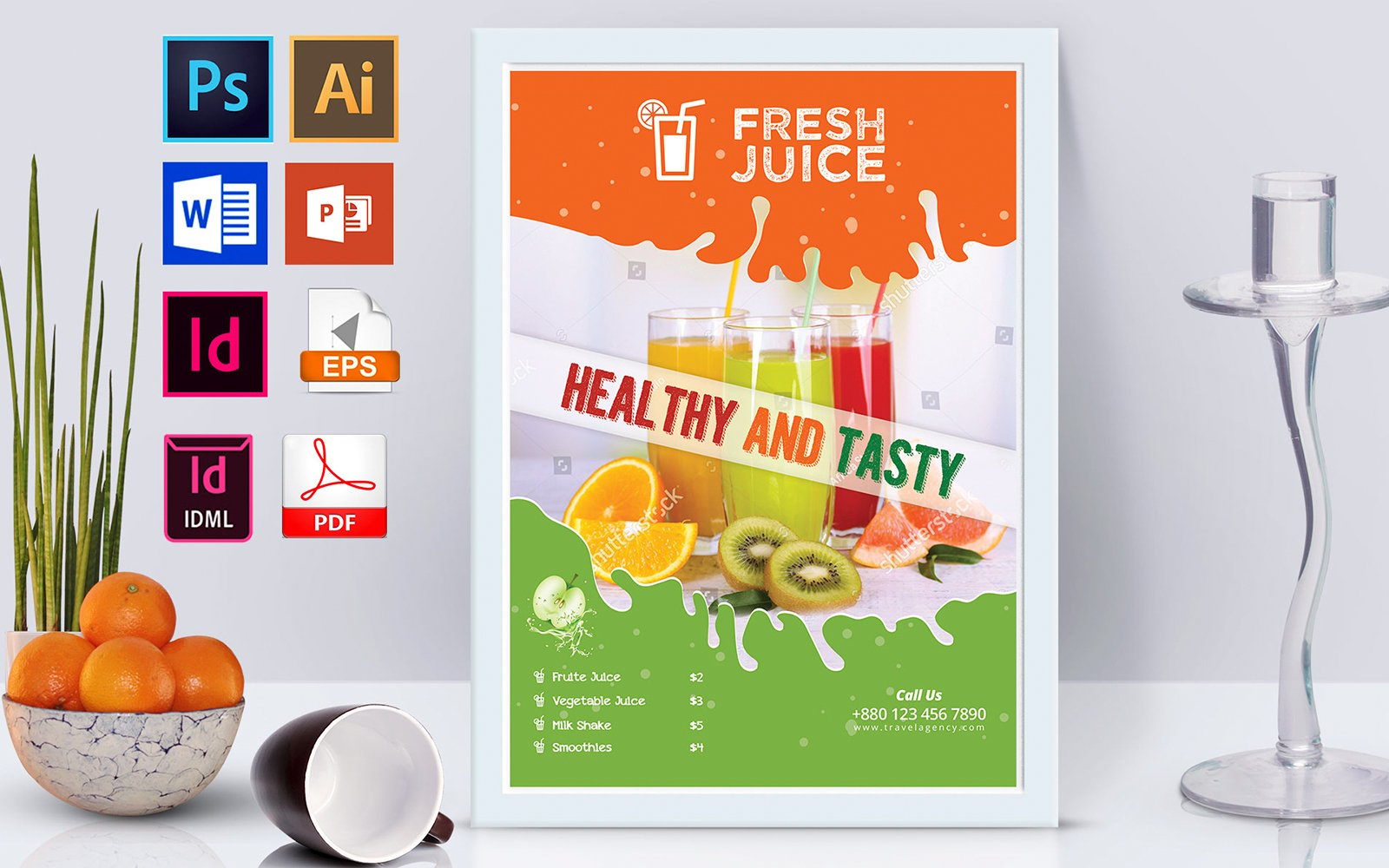 Poster | Juice Menu or Shop Vol-01 - Corporate Identity Template