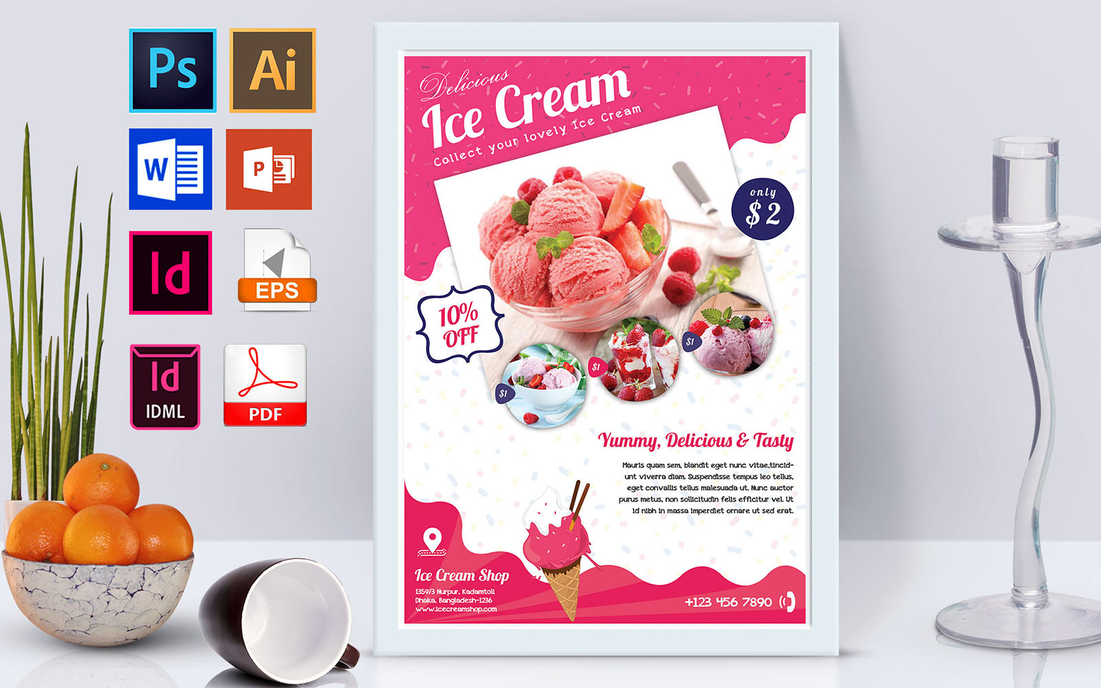 Poster | Ice Cream Shop Vol-01 - Corporate Identity Template