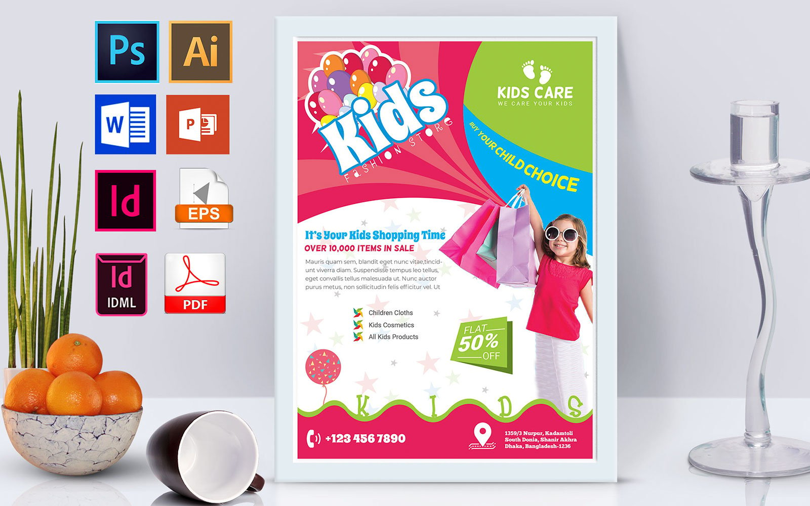 Poster | Kids Fashion Shop Vol-01 - Corporate Identity Template