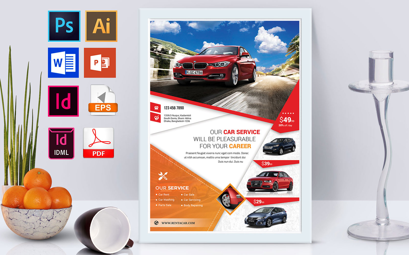 Poster | Rent A Car Vol-07 - Corporate Identity Template
