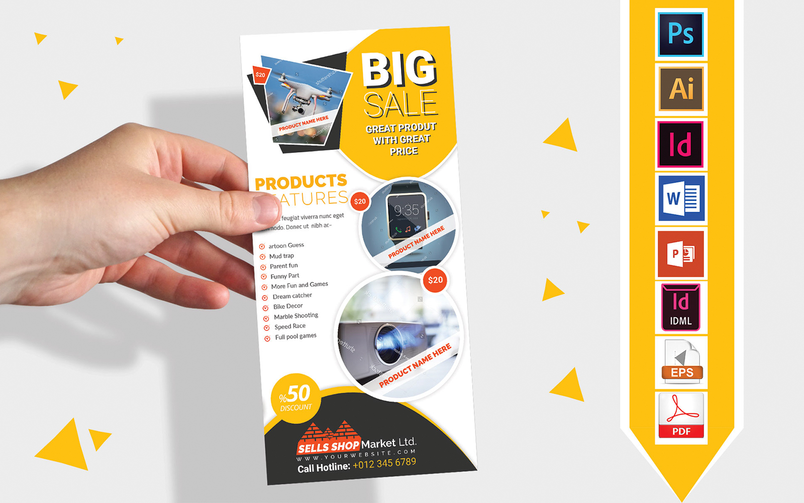 Rack Card | Product Promotional DL Flyer Vol-02 - Corporate Identity Template