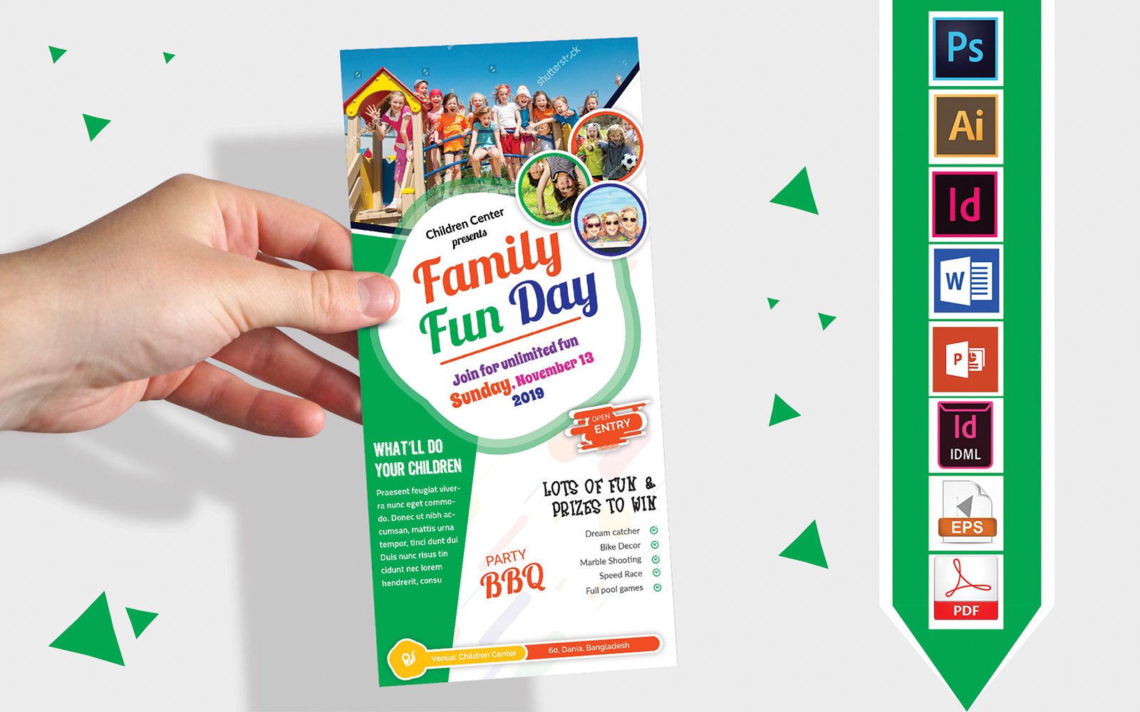 Rack Card | Family Fun Day Festival DL Flyer Vol-03