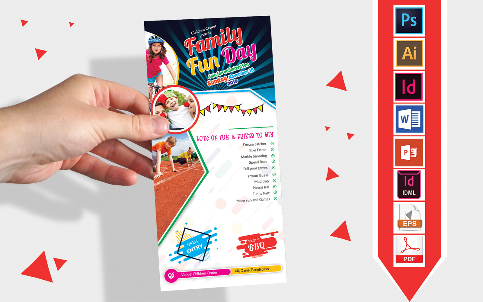 Rack Card | Family Fun Day Festival DL Flyer Vol-02