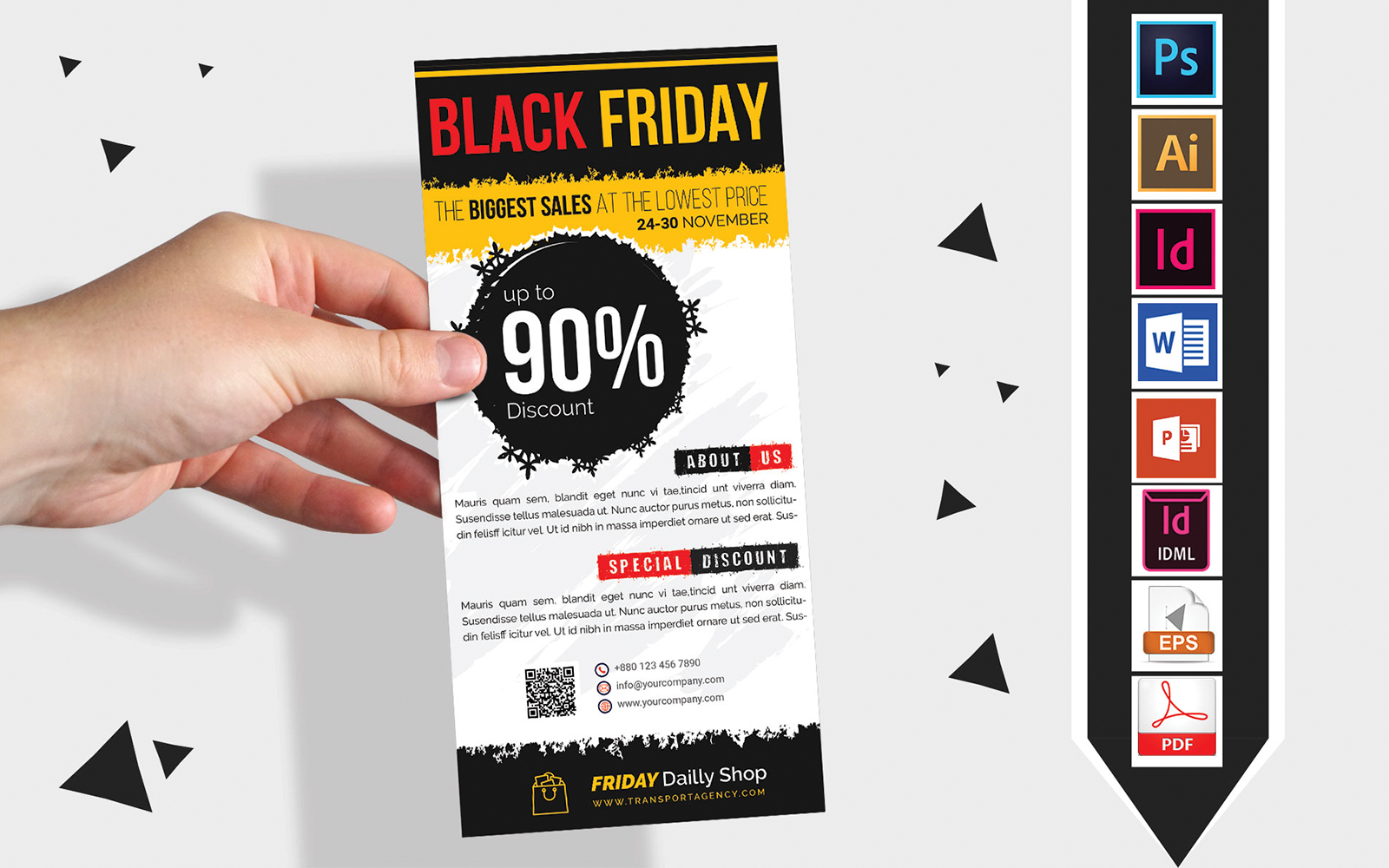 Rack Card | Black Friday Sale DL Flyer Vol-03 - Corporate Identity Template