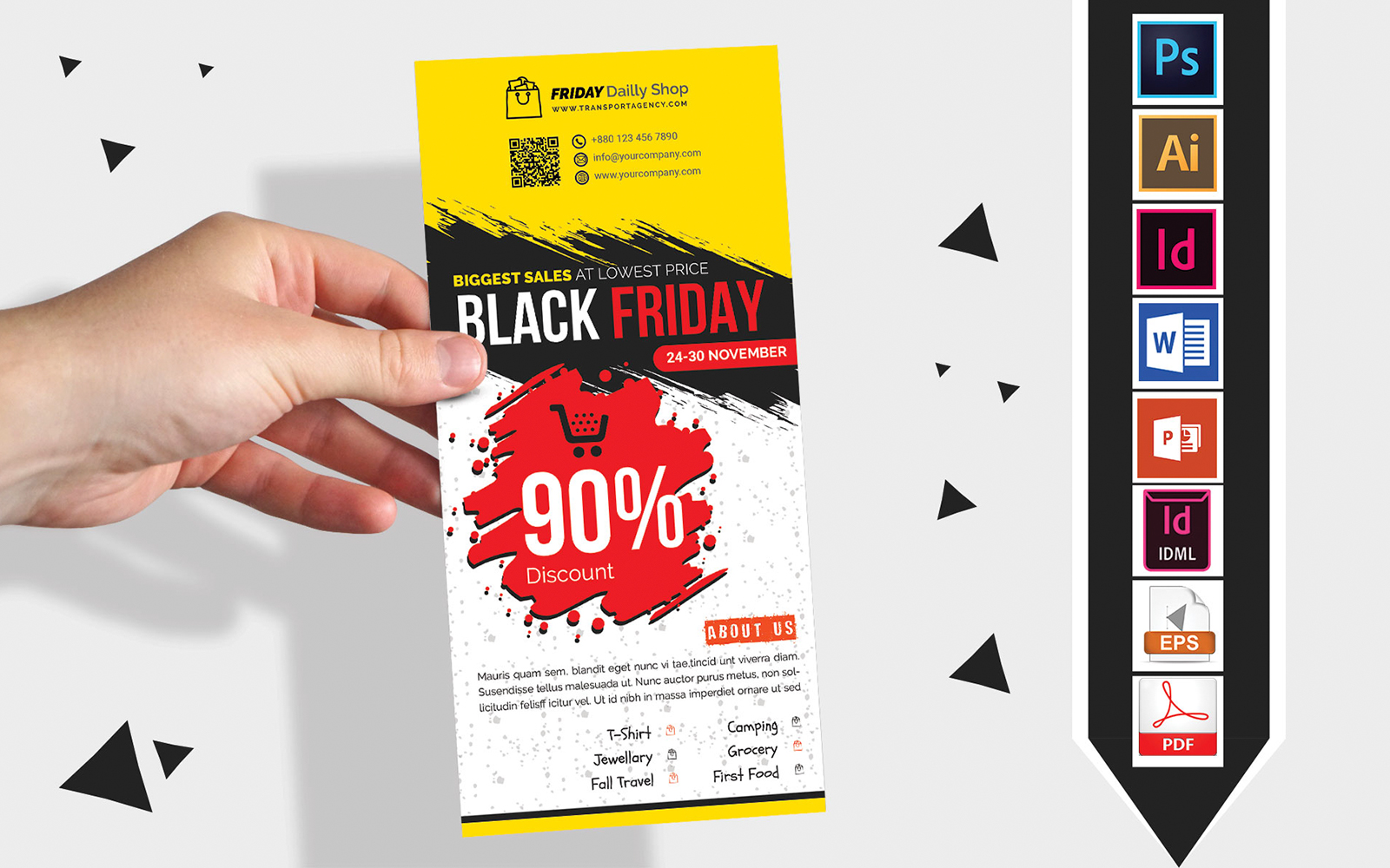 Rack Card | Black Friday Sale DL Flyer Vol-02 - Corporate Identity Template