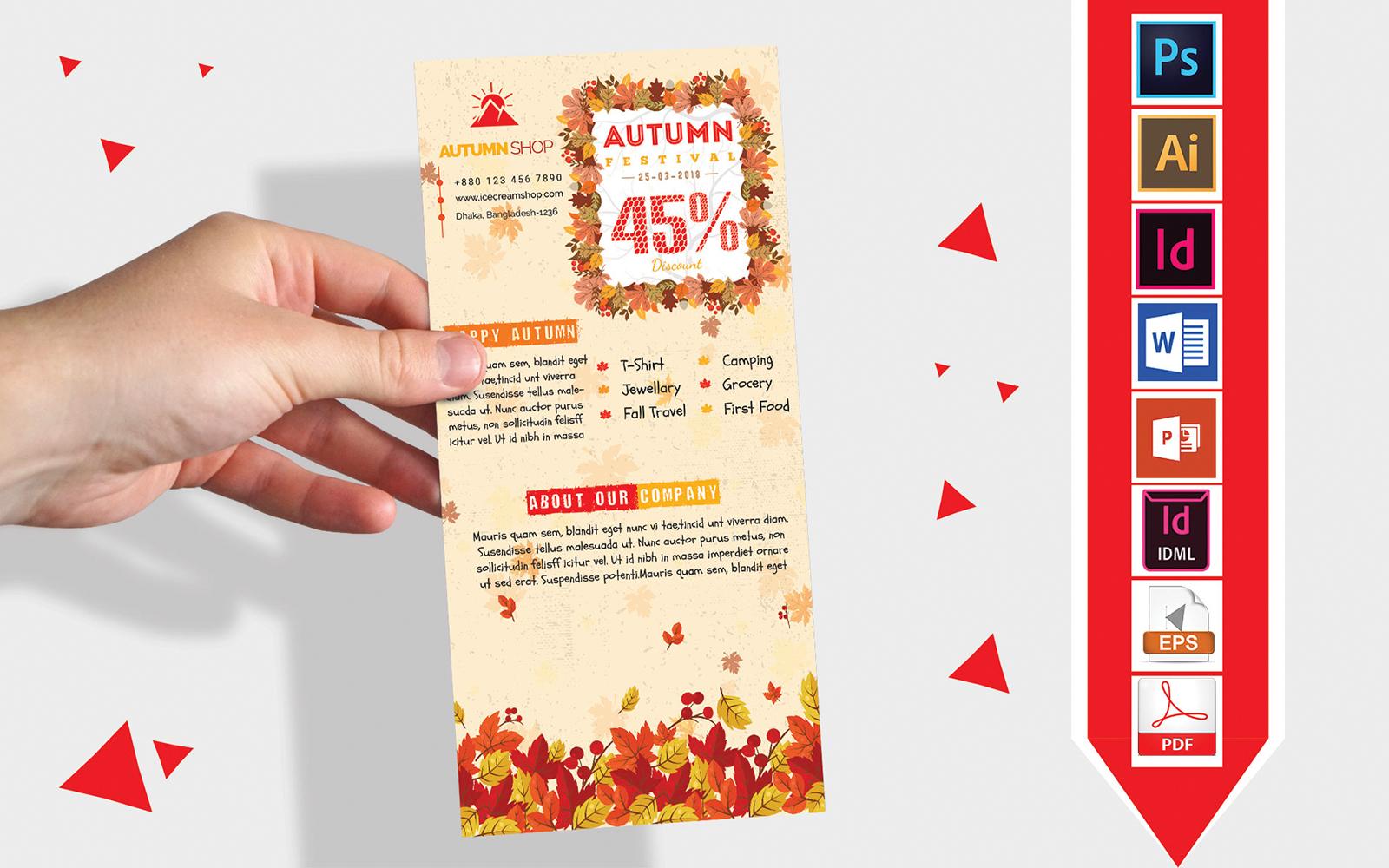 Rack Card | Autumn Fall Sale DL Flyer Vol-02 - Corporate Identity Template
