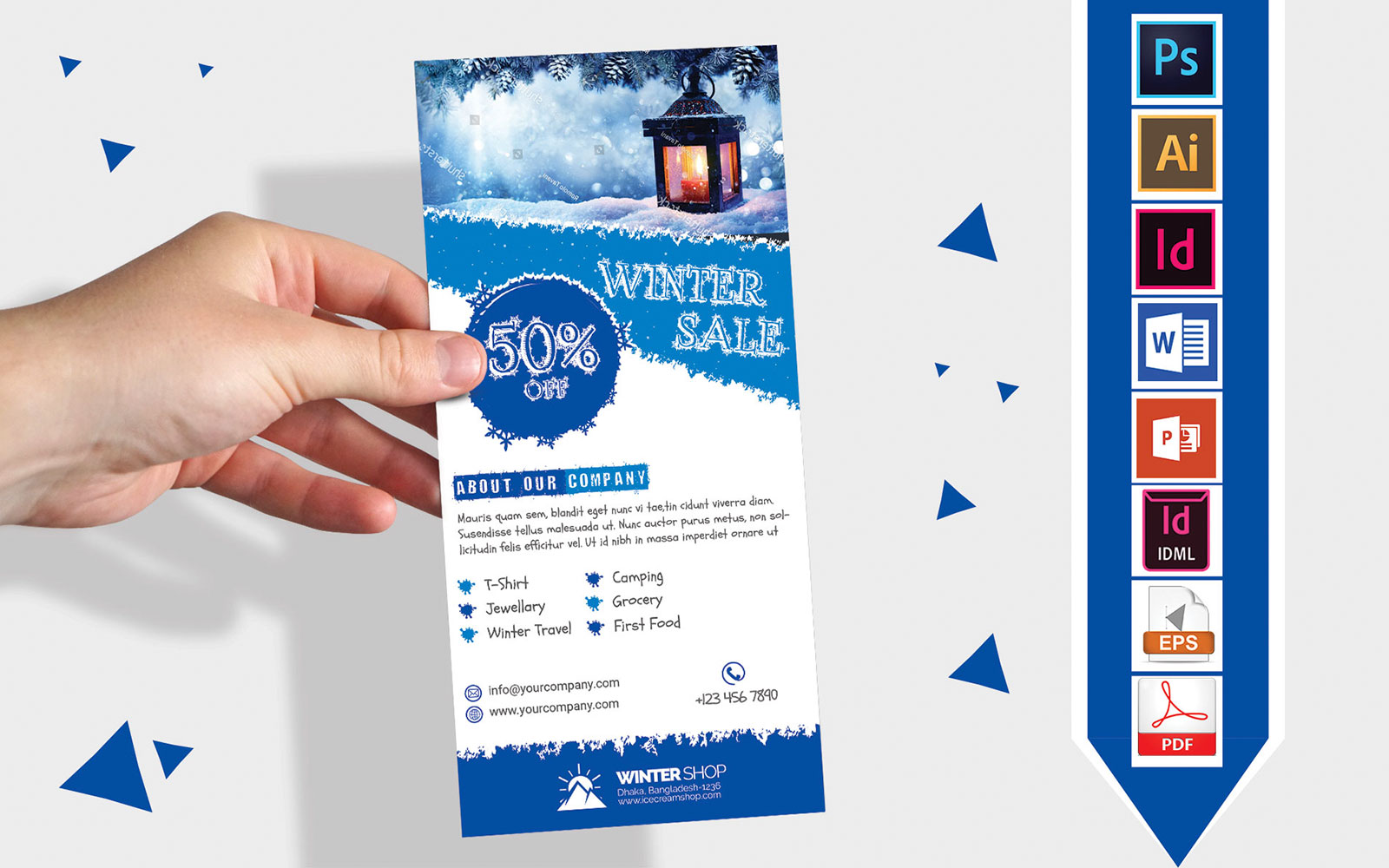 Rack Card | Winter Sale DL Flyer Vol-01 - Corporate Identity Template