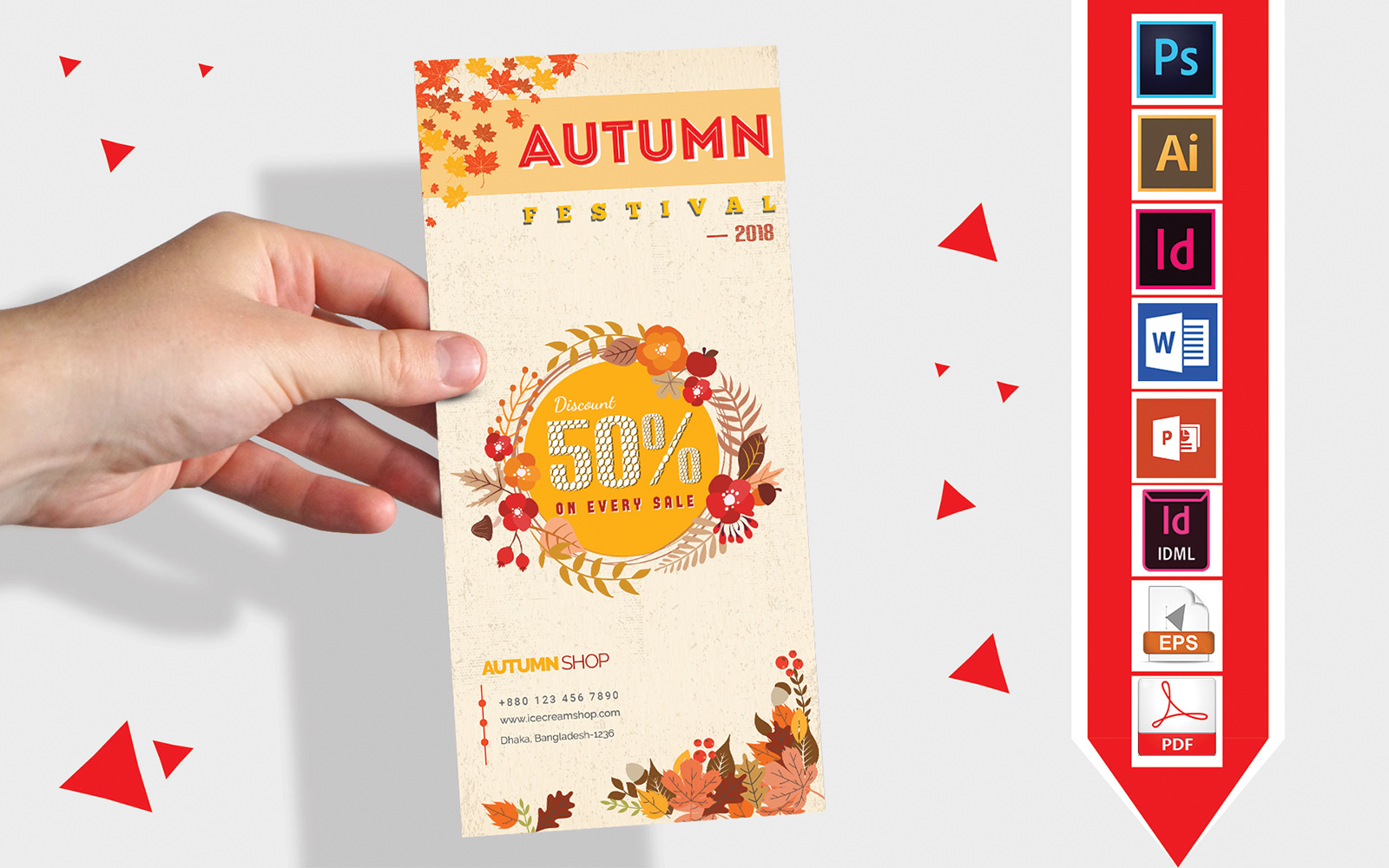 Rack Card | Autumn Fall Sale DL Flyer Vol-01 - Corporate Identity Template