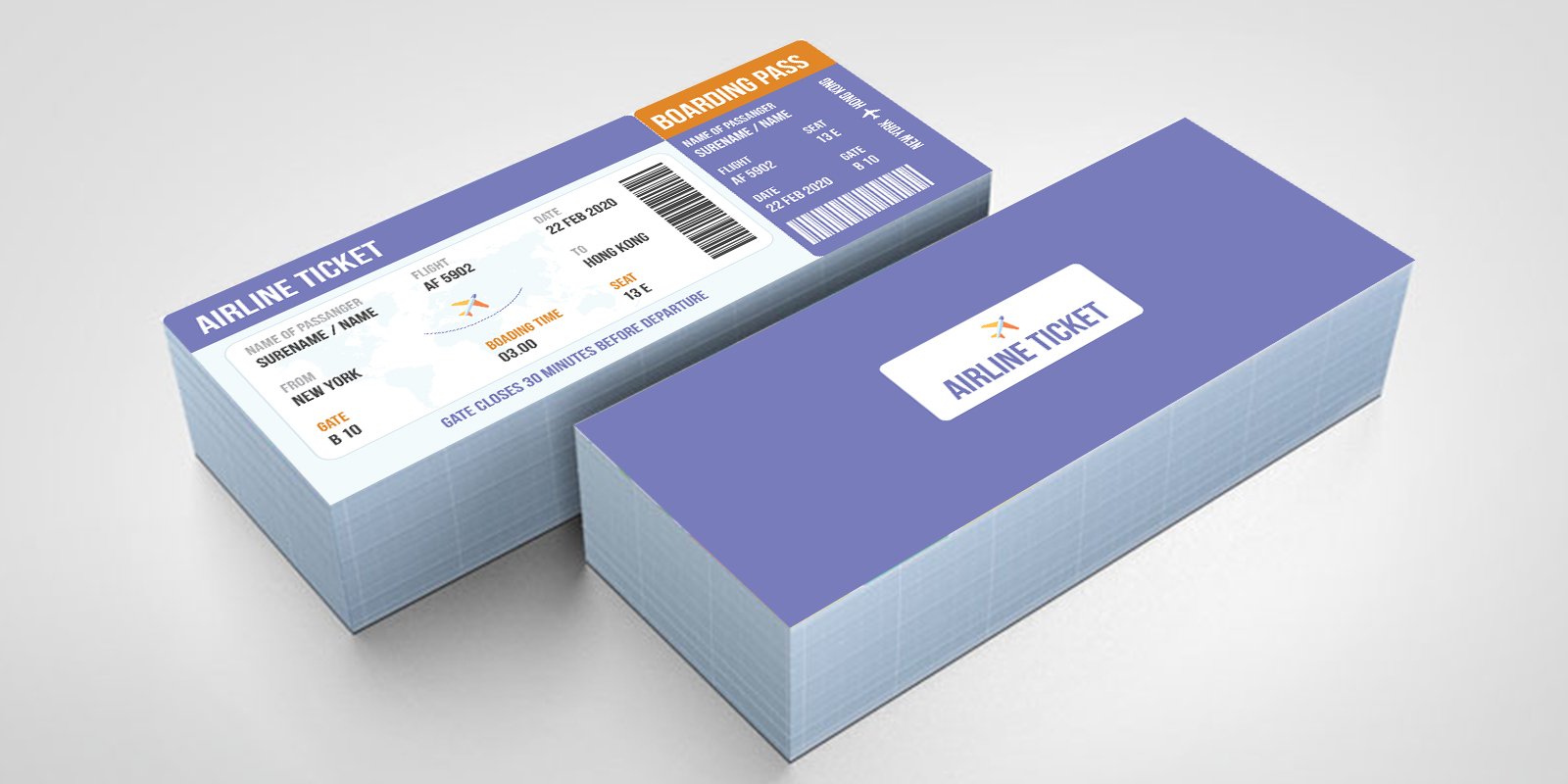 Multipurpose Boarding Pass Invitation - Corporate Identity Template