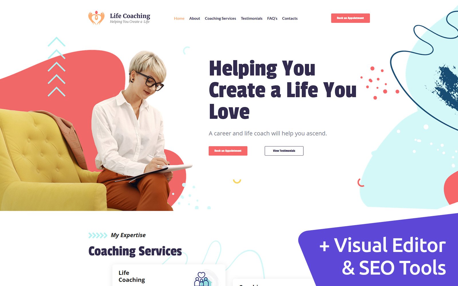 Life Coaching  - Personal Coach Moto CMS 3 Template