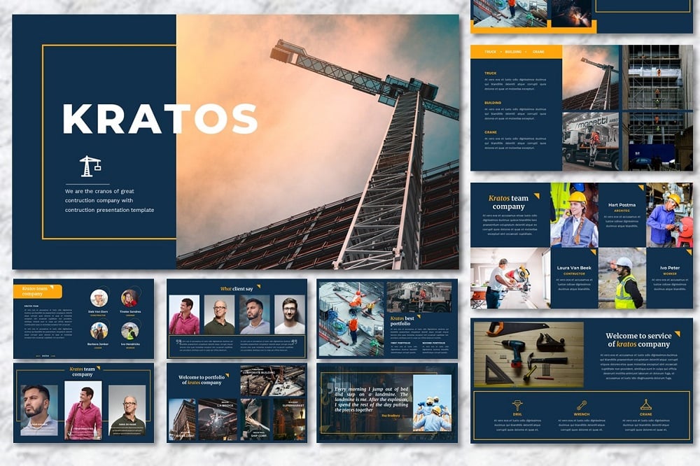 Kratos - Contruction  Presentation Google Slides