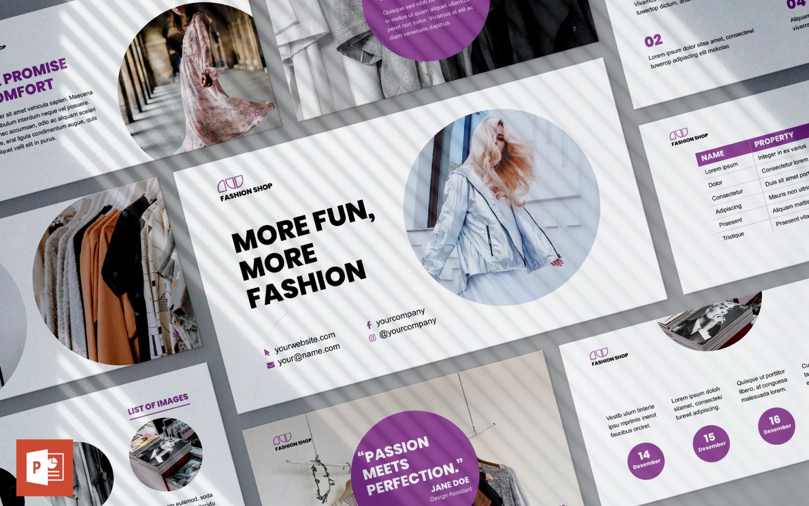 Fashion Shop Presentation PowerPoint template