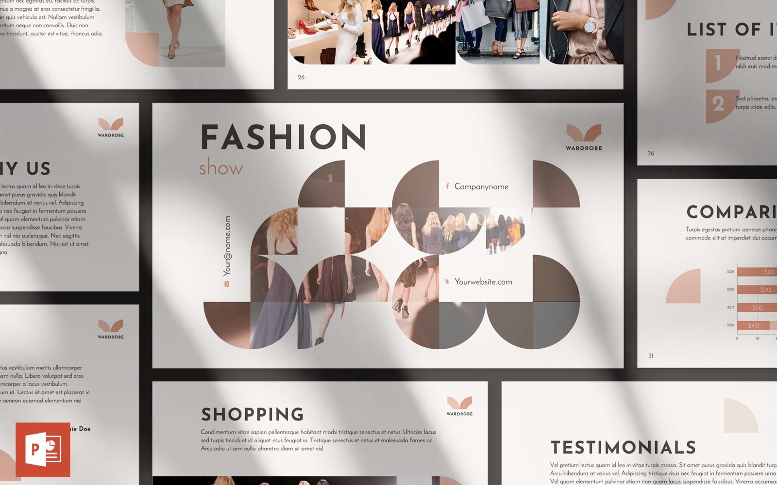 Fashion Show Presentation PowerPoint template