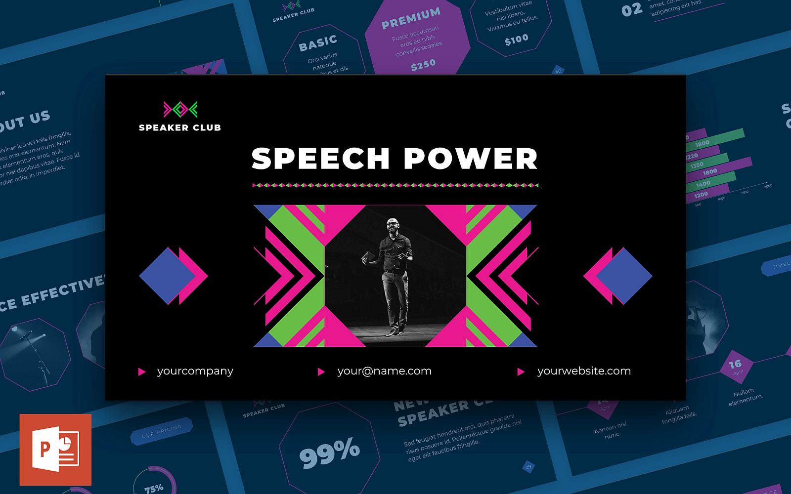 Speaker Presentation PowerPoint template